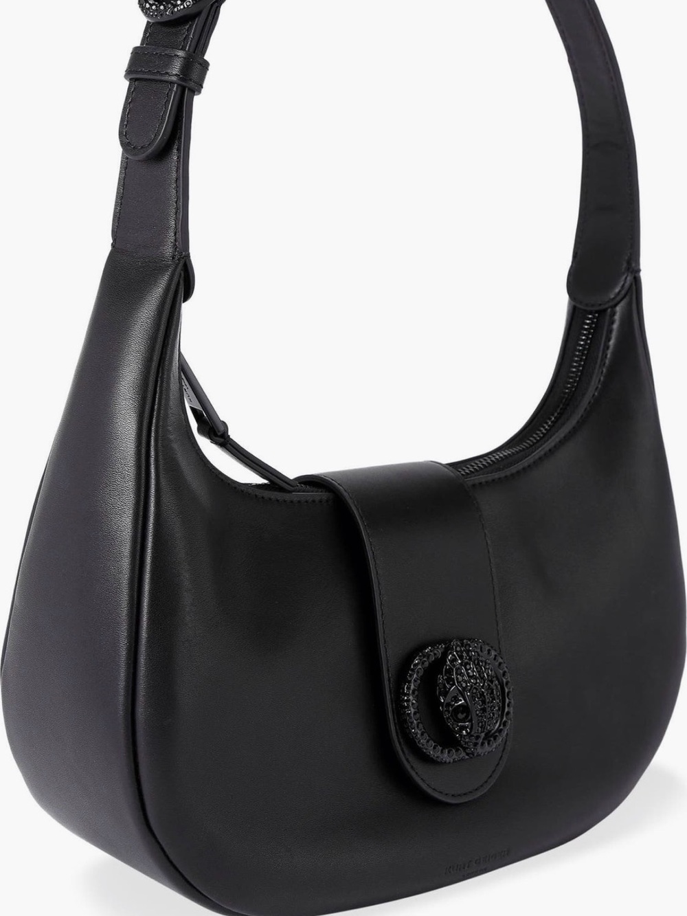 Kurt Geiger Black Crystal-Embellished Shoulder Bag